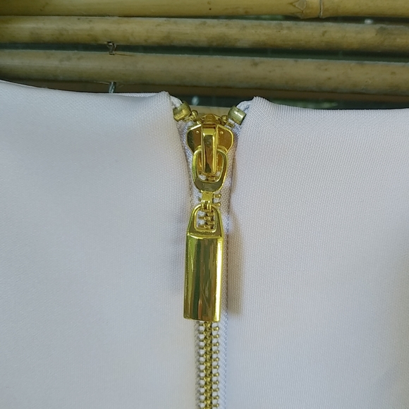 Jennifer Lopez 6 S Scuba Fit & Flare Sleeveless Pastel Pink Neoprene Mini Dress - Picture 5 of 8